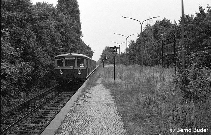 Bild: einfahrender Zug von Schönholz kommend