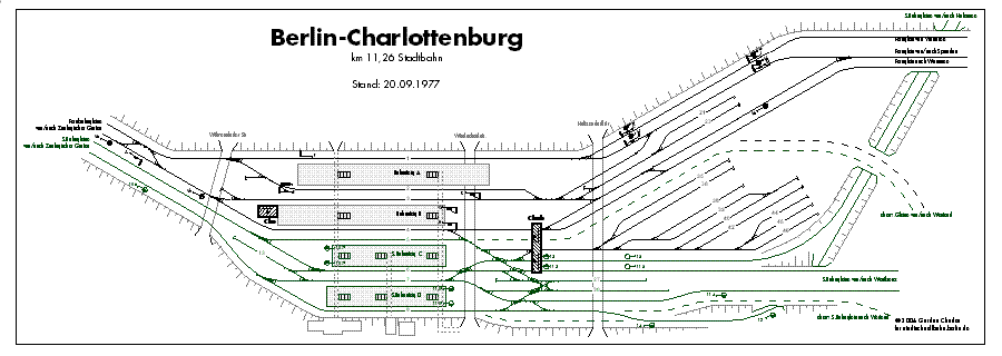 Bild: Gleisplan Stand 1977