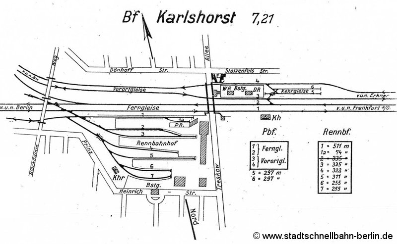 Bild: Gleisplan vermutlich 1950er Jahre