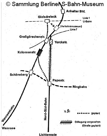 Bild: S-Bahnverlegung der Dresdener Bahn