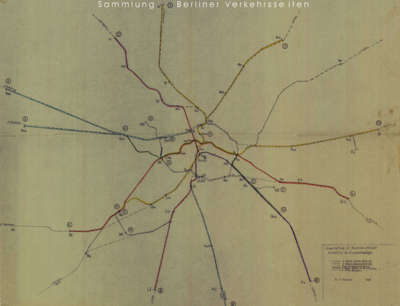 geplantes Streckennetz 1939
