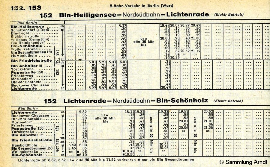 Bild: Strecke 152 - Winterfahrplan - II