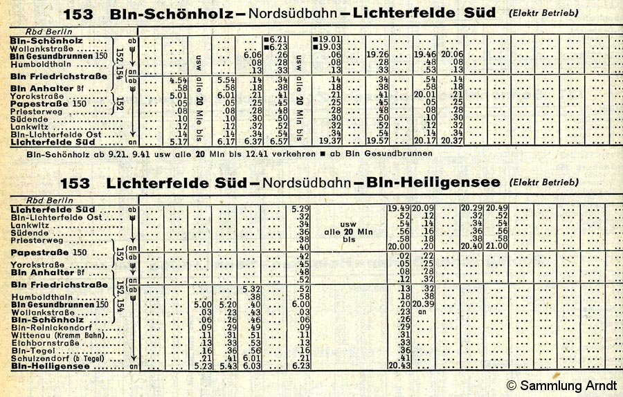 Bild: Strecke 153 - Winterfahrplan - II