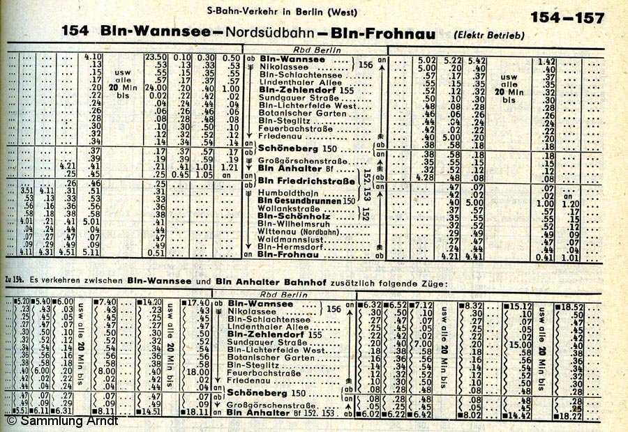 Bild: Strecke 154 - Winterfahrplan - I