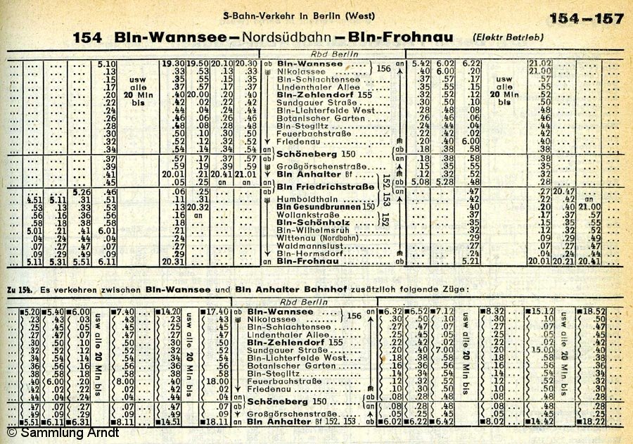 Bild: Strecke 154 - Winterfahrplan - II