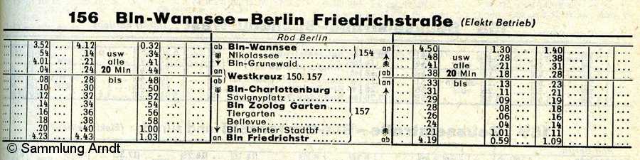 Bild: Strecke 156 - Winterfahrplan - I