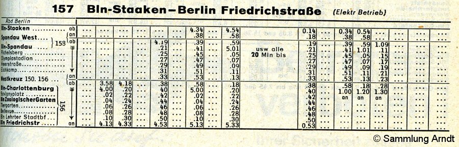 Bild: Strecke 157 - Winterfahrplan - I