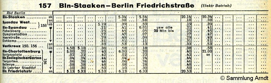 Bild: Strecke 157 - Winterfahrplan - II