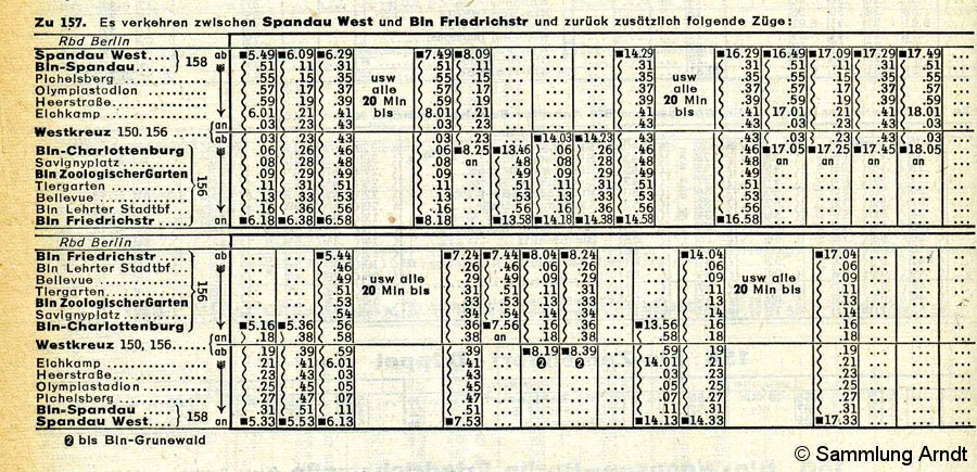 Bild: Strecke 157 - Winterfahrplan - VI