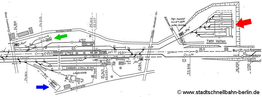 Bild: Gleisplan von 1990