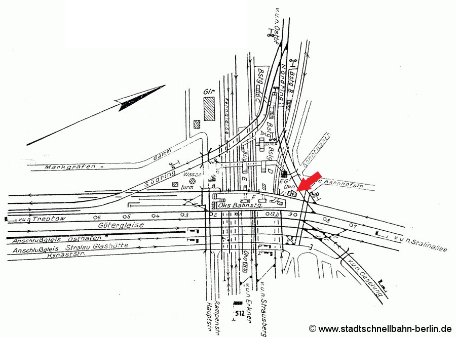 Bild: Gleisplan aus dem Jahre 1962
