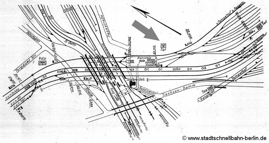 Bild: Gleisplan von 1962