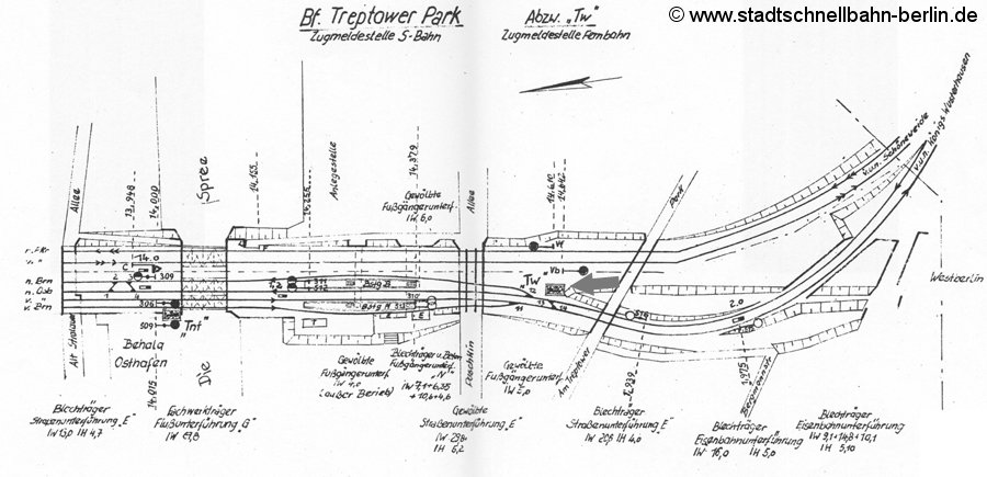 Bild: Gleisplan aus dem Jahre 1967